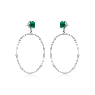 925 Sterling Silver Long Dangle Hoop Earring Jewelry For Girls