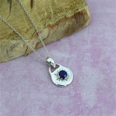 925 Sterling Silver Sun Design Dainty Lock Pendant Jewelry