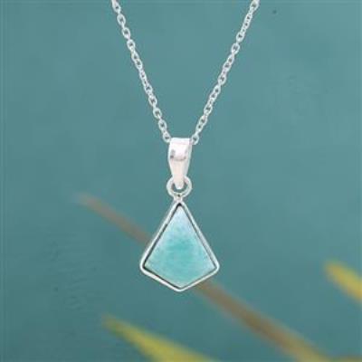 Buy Unique 925 Sterling Silver Rhombus Shaped Pendant Necklaces Jewellery