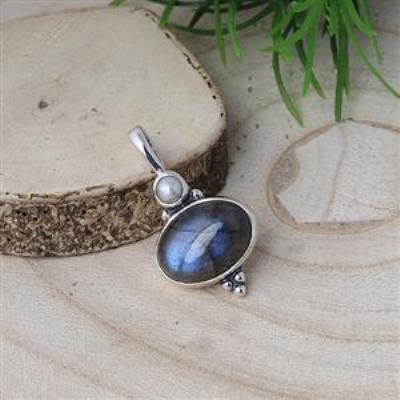 Natural Double Gemstone Nature Inspired Handmade Pendants Jewellery