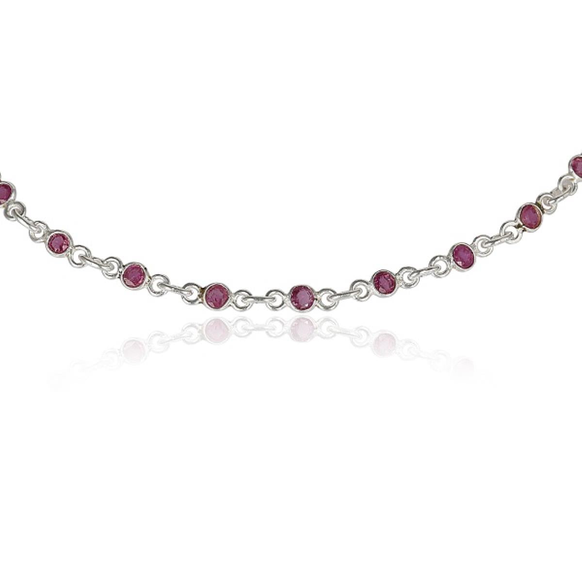 Buy Unique Ruby 925 Sterling Silver Women Bracelet Jewelry