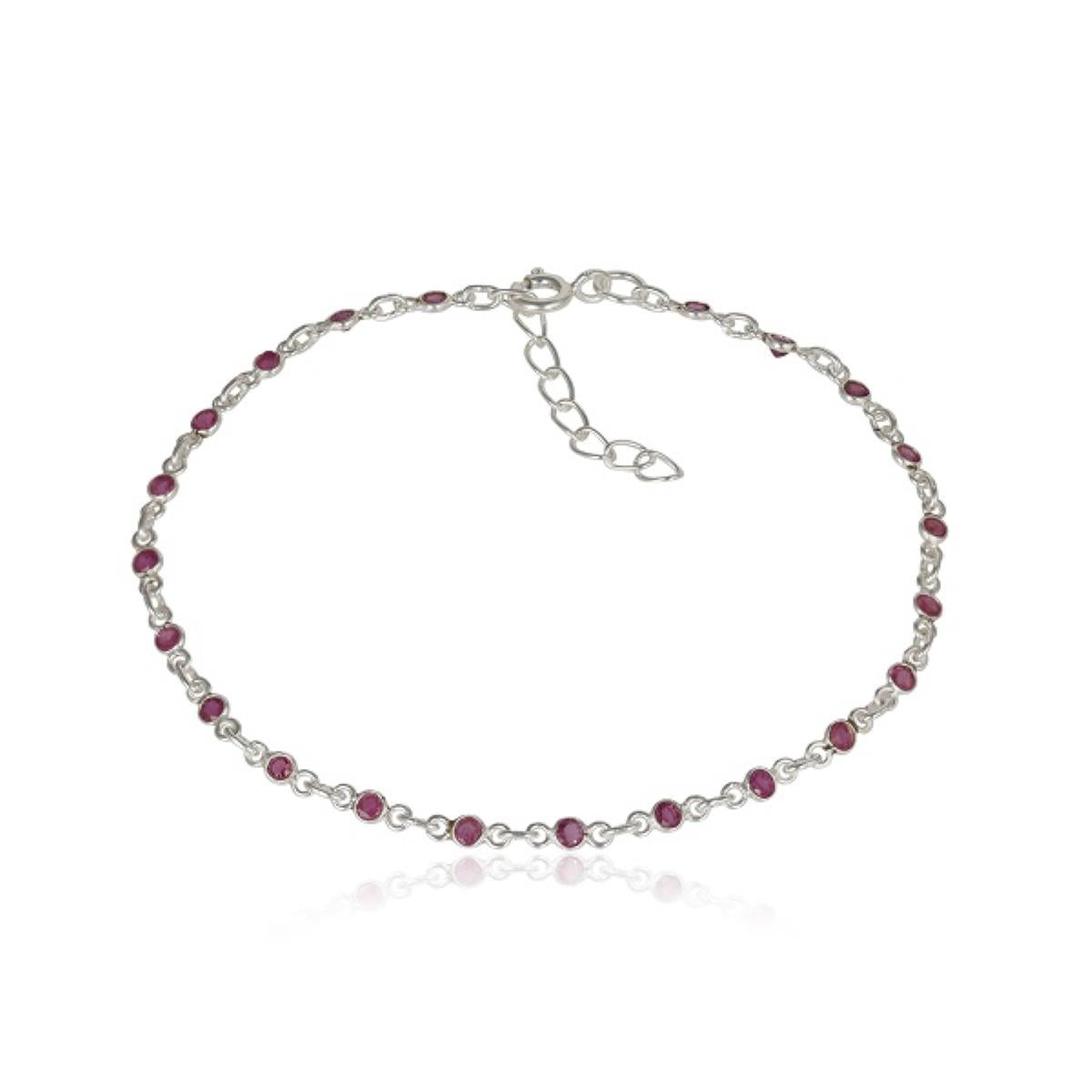 Buy Unique Ruby 925 Sterling Silver Women Bracelet Jewelry
