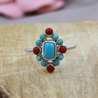 925 Sterling Silver Multi Stone Twist Band Ring Fine Jewelry