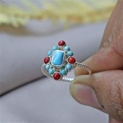 925 Sterling Silver Multi Stone Twist Band Ring Fine Jewelry