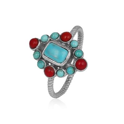 925 Sterling Silver Multi Stone Twist Band Ring Fine Jewelry
