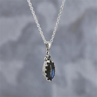 925 Sterling Silver Two Stone Matching Set Elegant Necklace Fine Jewellery