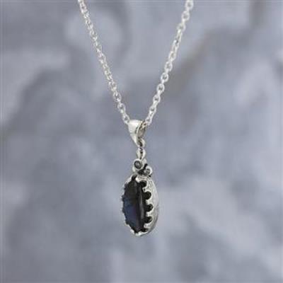 925 Sterling Silver Two Stone Matching Set Elegant Necklace Fine Jewellery