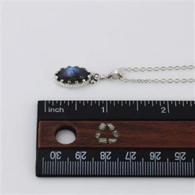 925 Sterling Silver Two Stone Matching Set Elegant Necklace Fine Jewellery