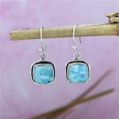 Natural Cushion Shape Gemstone 925 Sterling Silver Dangle Earring Manufacturer