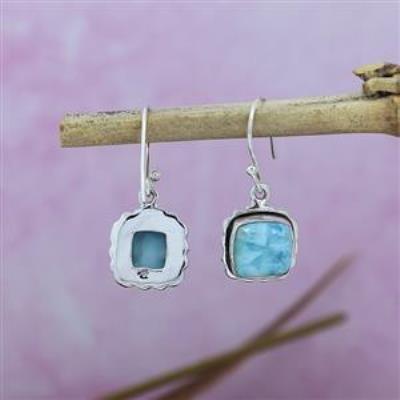 Natural Cushion Shape Gemstone 925 Sterling Silver Dangle Earring Manufacturer