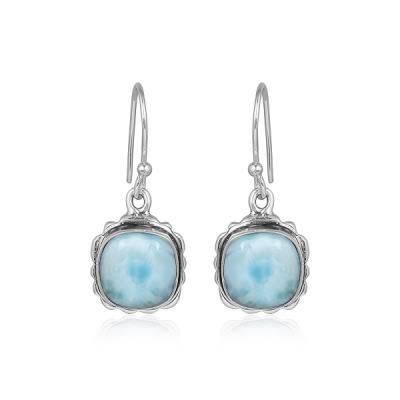 Natural Cushion Shape Gemstone 925 Sterling Silver Dangle Earring Manufacturer