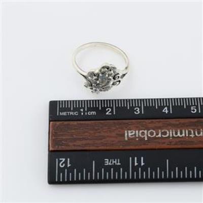 Sterling Silver Handmade Two Stone Filigree Ring Fine Jewelry