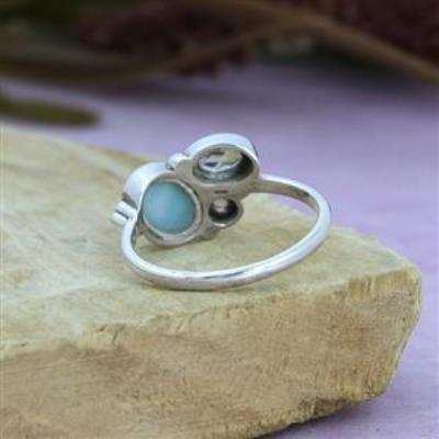 Multi Stone Sterling Silver Band Ring Fine Jewelry Exporter