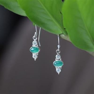 925 Sterling Silver Gemstone Handmade Dangle Earring