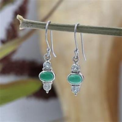 925 Sterling Silver Gemstone Handmade Dangle Earring