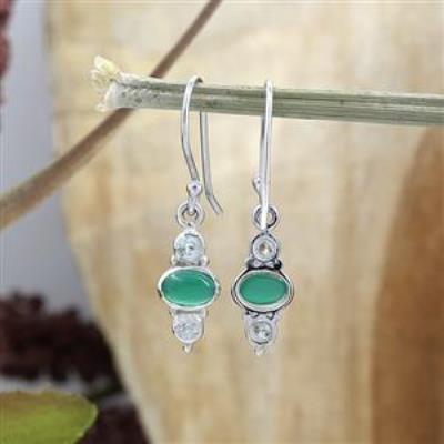 925 Sterling Silver Gemstone Handmade Dangle Earring