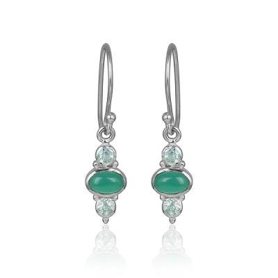 925 Sterling Silver Gemstone Handmade Dangle Earring