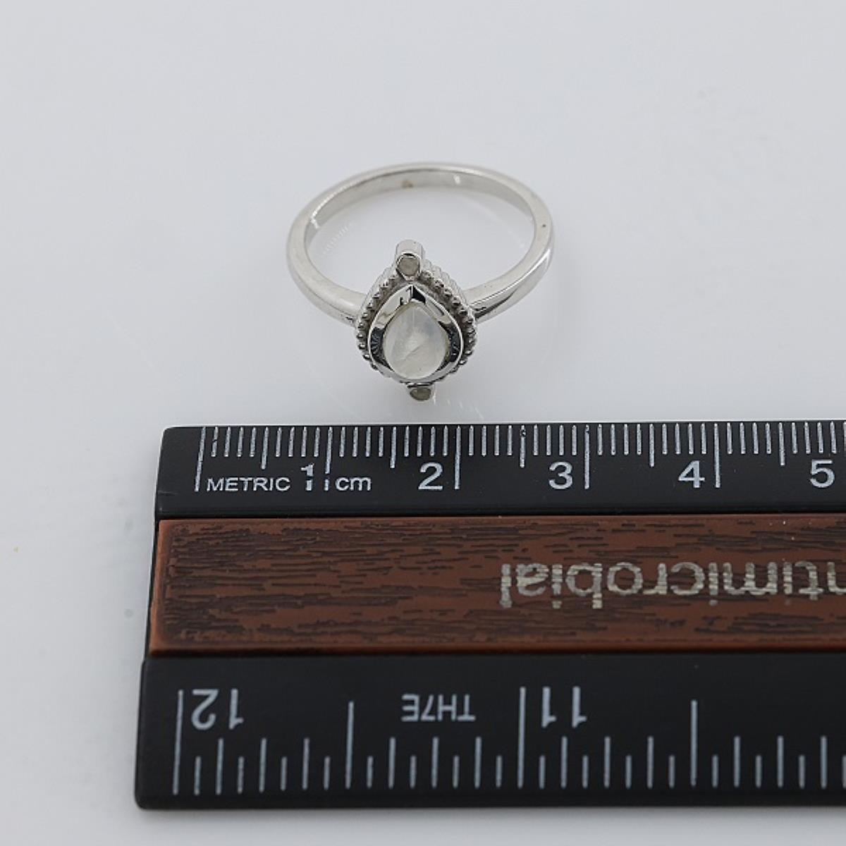 925 Sterling Silver Tear Drop Spiritual Gemstone Handmade Band Rings Jewelry