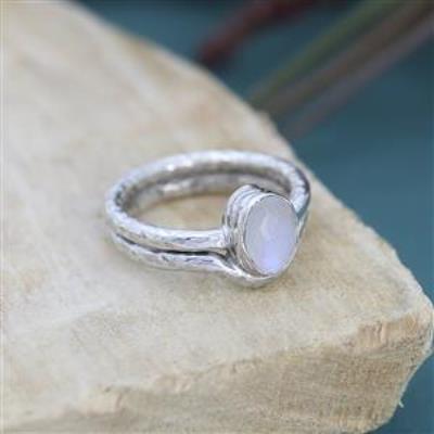 Oval 925 Sterling Silver Double Band 925 Sterling Silver Ring Handmade Jewelry