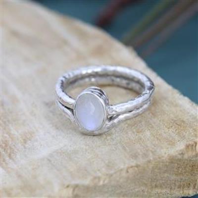 Oval 925 Sterling Silver Double Band 925 Sterling Silver Ring Handmade Jewelry