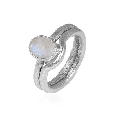 Oval 925 Sterling Silver Double Band 925 Sterling Silver Ring Handmade Jewelry