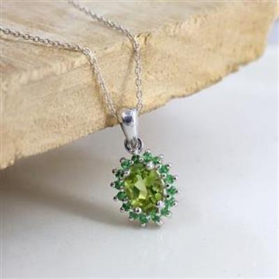 925 Sterling Silver Flower Design Necklace Handmade Jewelry