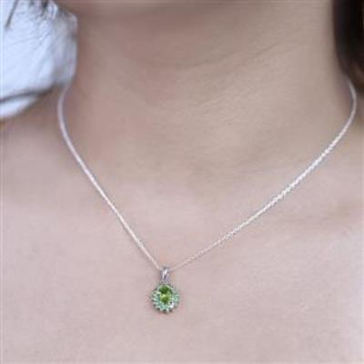925 Sterling Silver Flower Design Necklace Handmade Jewelry