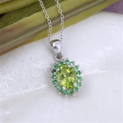 925 Sterling Silver Flower Design Necklace Handmade Jewelry