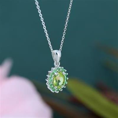 925 Sterling Silver Flower Design Necklace Handmade Jewelry