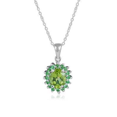 925 Sterling Silver Flower Design Necklace Handmade Jewelry