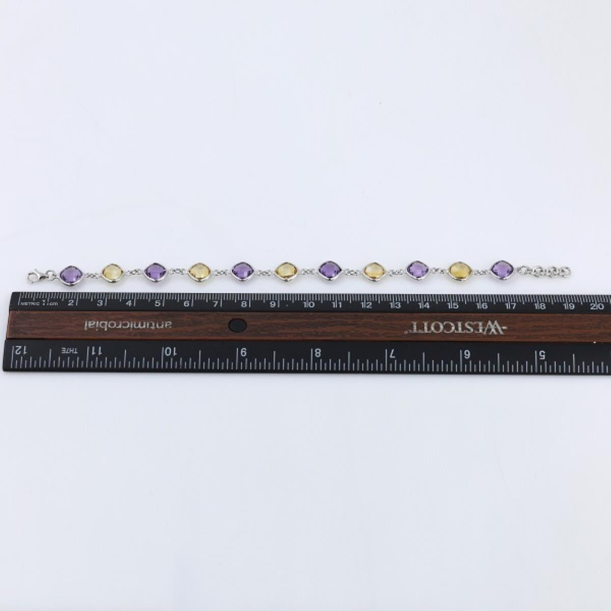 925 Sterling Silver Cushion Bracelet Handmade Fine Jewelry