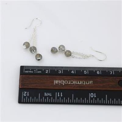 Blue Flash Labradorite Bead Drop Dangling Handmade Earring