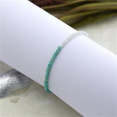 Unique Two Gemstone Handmade Beads Bracelet Fine Women Jewelry