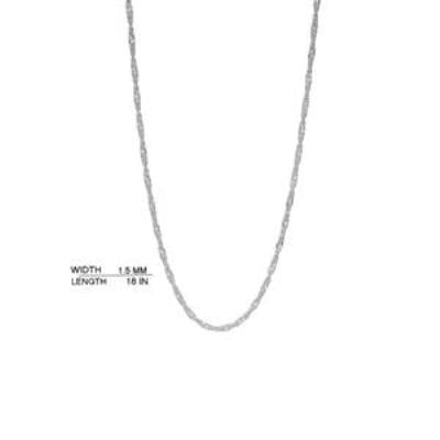 Stylish 925 Sterling Silver Delicate Rope Chain Fine Jewelry