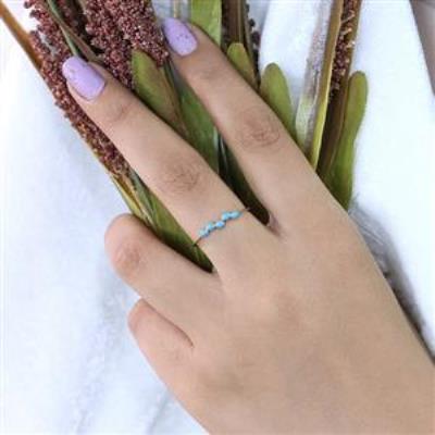 925 Sterling Silver Wave Minimalistic Delicate Band Ring Jewelry