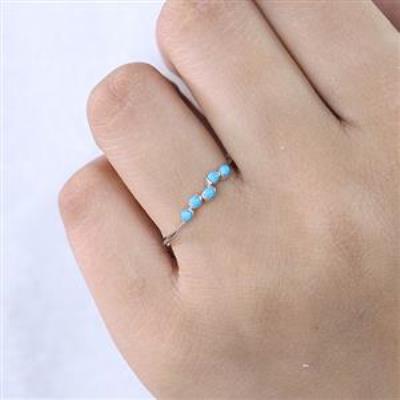 925 Sterling Silver Wave Minimalistic Delicate Band Ring Jewelry