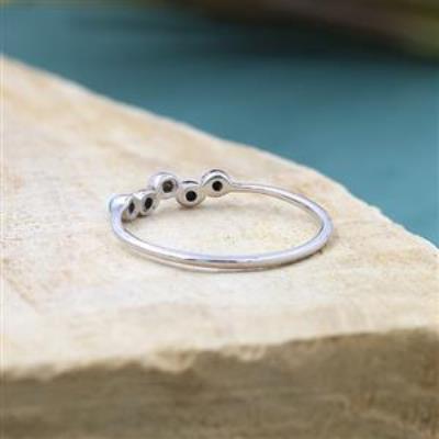 925 Sterling Silver Wave Minimalistic Delicate Band Ring Jewelry