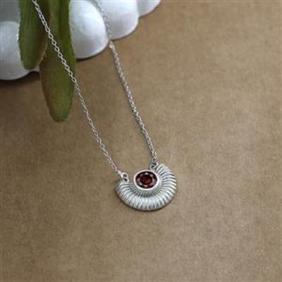 925 Sterling Silver Designer Red Garnet Gemstone Necklace Bulk Fine Jewellery