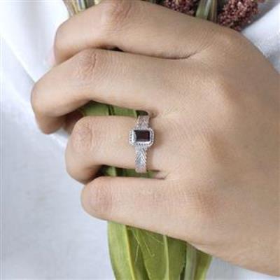 925 Sterling Silver Textured Chevron Design Band Ring Handcrafted Birthstone Jewellery