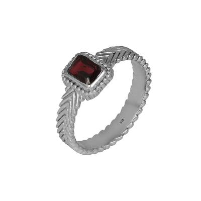925 Sterling Silver Textured Chevron Design Band Ring Handcrafted Birthstone Jewellery