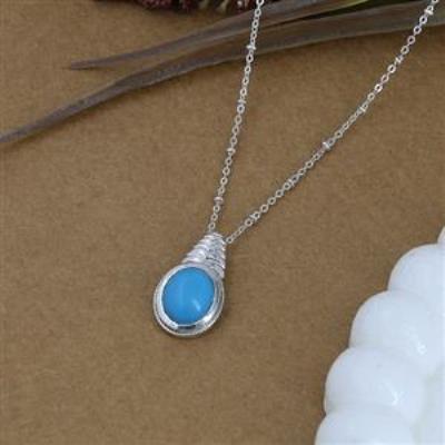 925 Sterling Silver Genuine Gemstone Designer Necklace Women Jewelry