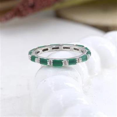 925 Sterling Silver Full Eternity Stackable Ring Fine Jewelry