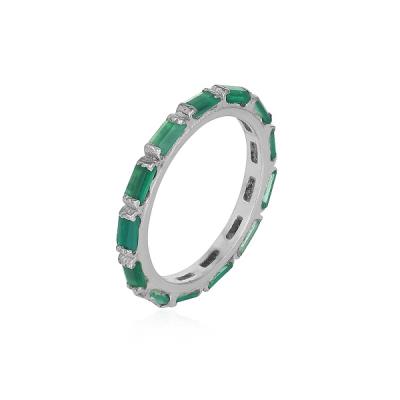 925 Sterling Silver Full Eternity Stackable Ring Fine Jewelry