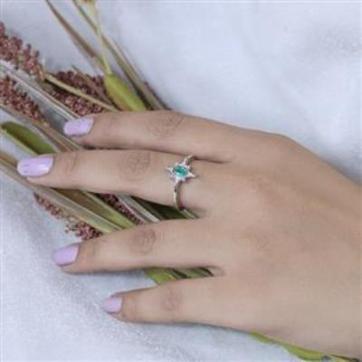 Sterling Silver North Star Handmade Oval Gemstone Band Ring Bulk Jewellery