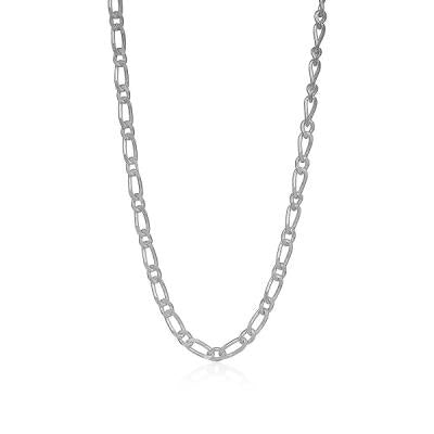 Pure 925 Sterling Silver Figaro Chain Fine Jewelry