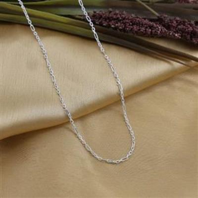 925 Sterling Silver Stylish Alternating Link Chain Jewellery