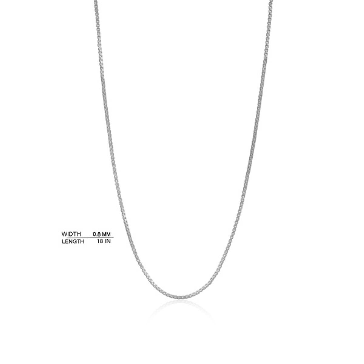 Preciously 925 Sterling Silver Venetian Box Chain For Pendant