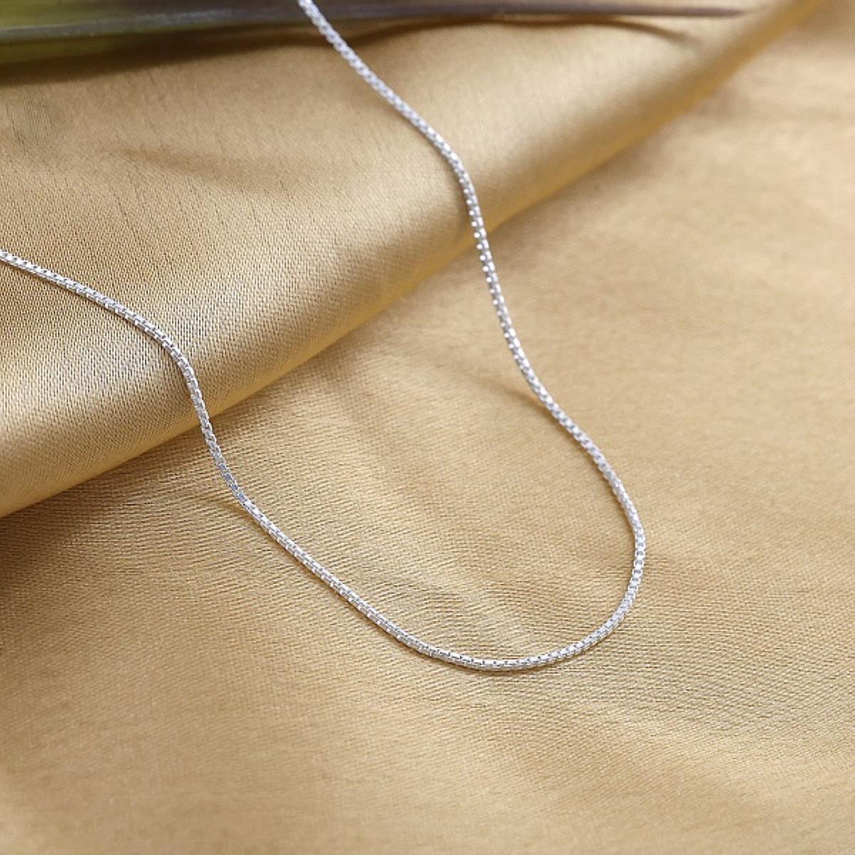 Preciously 925 Sterling Silver Venetian Box Chain For Pendant