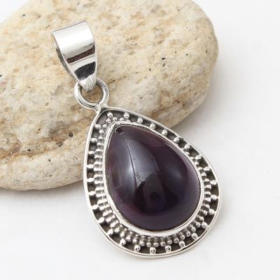 Eternity Amethyst Gemstone Sterling Silver Pendant Jewelry