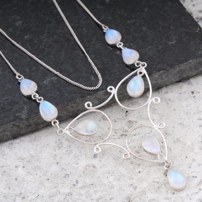 Moonstone Silver Necklace Wholesale Jewelry